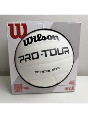 Wilson Pro Tour Official Size Indoor Recreational Volleyball White New Box Wear